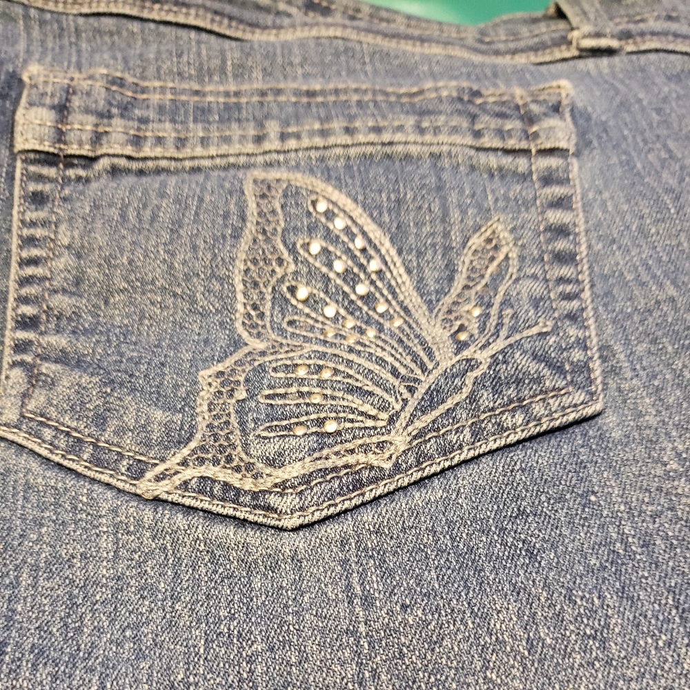 JMS Women's Jean Shorts Sz 26 Embellished EUC